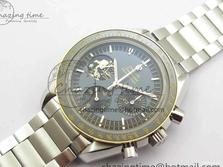 0130 Speedmaster 50th Anniversary of The Moon Landing OMF Best Edition on SS Bracelet Manual Winding Chrono Movement WellDesigned 7891